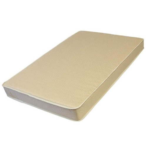 L A BABY 3508-ORGJ 3-Inch Thick Compact Crib Mattress With Organic Cotton Layer- Ecru