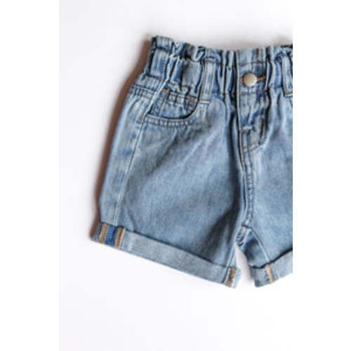 paperbag denim shorts