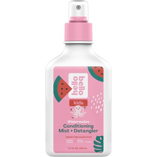 Hello Bello Kids Conditioning Mist and Detangler, Hypoallergenic Non-Greasy Leave-in Conditioning Spray, Vegan and Cruelty-Free, Watermelon Scented, 6.7oz