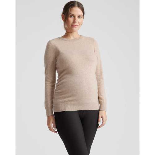 Mongolian Cashmere Maternity Crewneck Sweater