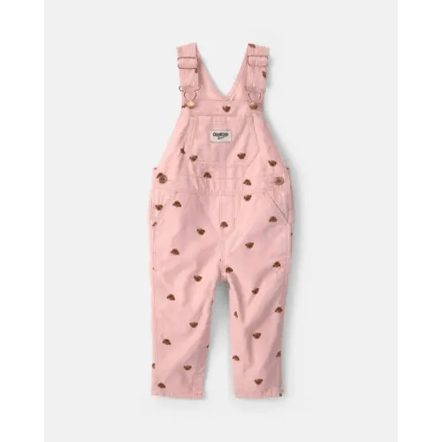 Baby Girl Bear Corduroy Overalls - Pink - OshKosh B'gosh | Carter's
