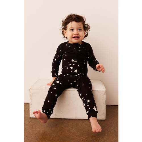 Ryder Cloud Jersey One Piece in Black Stars