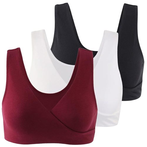 KUCI Maternity Nursing Bra Wireless Cotton Breastfeeding Bra for Sleep