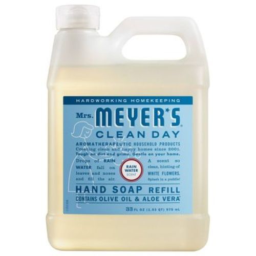 Mrs. Meyer's Clean Day Liquid Hand Soap Refill - Rain Water - 33 fl oz: Contains Aloe, Paraben-Free, Dye-Free