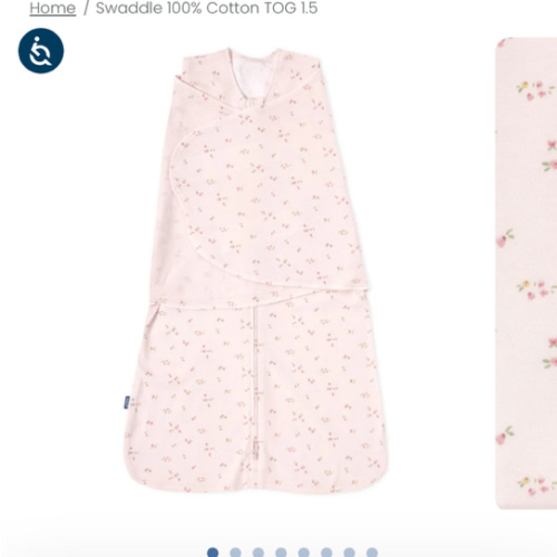 Pink Floral Cotton Swaddle Newborn | HALO