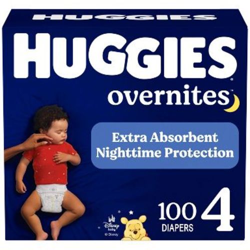 Huggies Overnites Nighttime Protection Diapers - Size 4 - 100ct