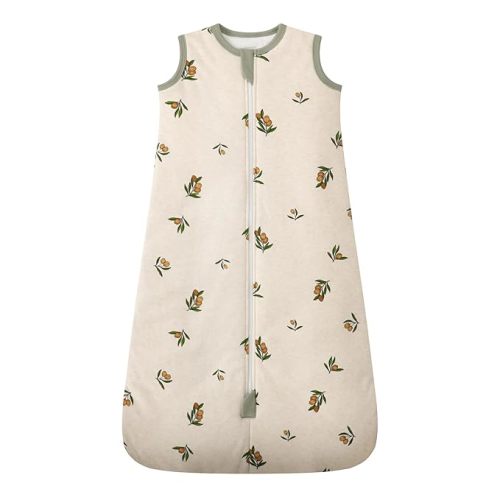 Owlivia Baby Sleep Sack Organic Cotton Sleeping Bag with- 2.5 TOG Sleeping Bag with 2-Way Zipper, Boys Girls Swaddle Transition Sleep Sack(2.5 TOG Olive Branch, 12-18 Months)