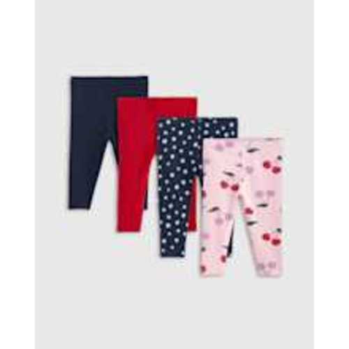 Organic Cotton Leggings 4-Pack - Baby Girl's