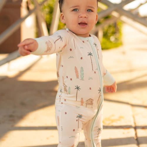 Infant Romper in Beach Collage