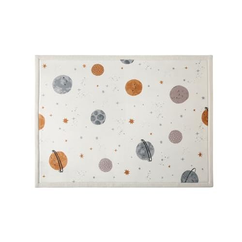 Hakuna Matte CloudSoft Baby Play Mat for Floor 60" x 80" Planets | Coral Velvet high-density foam Rug for Crawling & Cozy Play – Non-Slip, Water-Resistant, Easy-CareTummy Time Mat