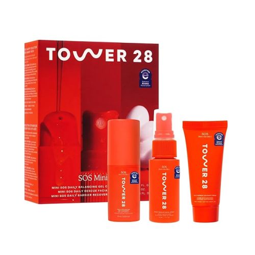 Tower 28 SOS Skincare Minis Travel Size Gift Set (3 ct)