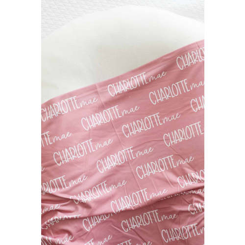 Personalized Baby Name Swaddle Blanket Font Duo | Best Selling Pinks