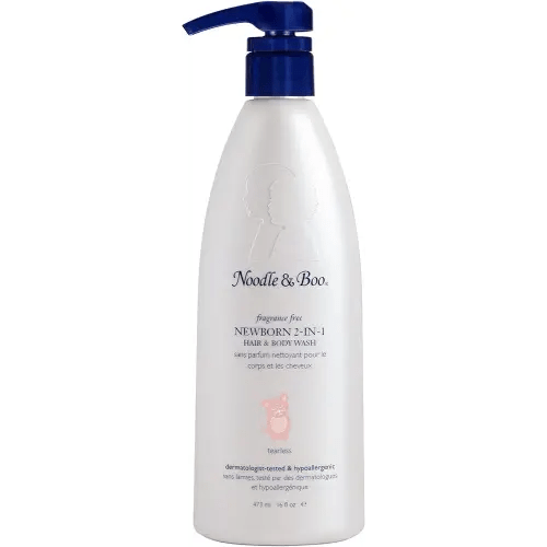 Noodle & Boo Fragrance Free Newborn 2-in-1 Hair & Body Wash for Baby Eczema Care, 16 fl. oz.