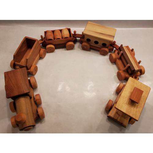 Custom Handmade Wooden Train Set