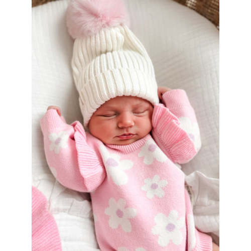 Cotton Candy Pom Beanie