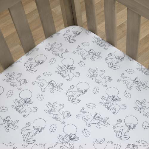 Disney Lion King Leader of the Pack Black and White Super Soft Fitted – NoJo Baby