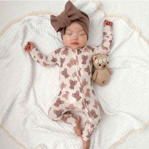 Teddy Bear Zipper Romper – In My Jammers