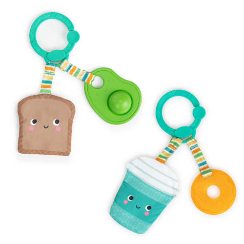 Perfect Pair 2-in-1 Teether Toy Coffee, Donut, Avocado & Toast
