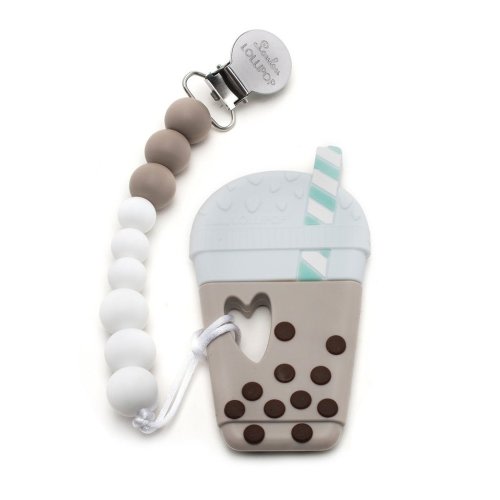 Milk Tea Bubble Tea Silicone Teether Holder Set            –   LOULOU LOLLIPOP