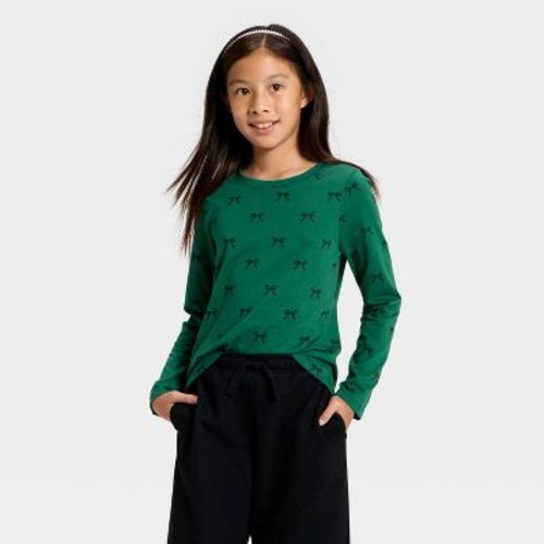 Girls' Long Sleeve Printed Classic Fit T-Shirt - Cat & Jack™