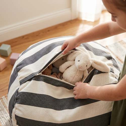 Little Manta Kids Storage Bean Bag STRIPE