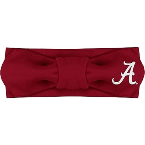 Creative Knitwear Alabama Crimson Tide Infant Girls Crimson Solid Hair Knot Headband Embroidered Logo - Size Newborn - 4T