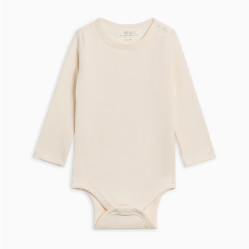 Sammy Ribbed Snap Shoulder Long Sleeve Bodysuit