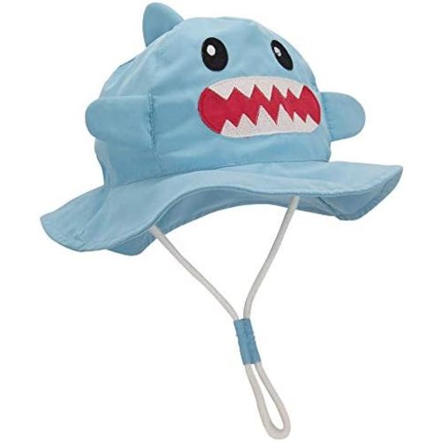 Zando Wide Brim Baby Sun Bucket Hat 0-4T UPF 50+ - Sun Protection Toddler Beach Hats with Bear Ears Infant Hat Adjustable