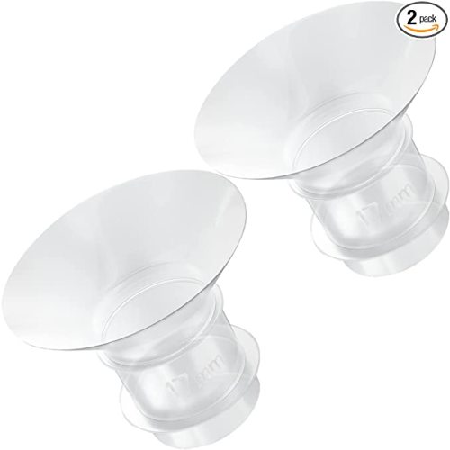 2PCS Flange Insert 17mm Compatible with Medela/Spectra/Willow/TSRETE/Momcozy S9/S12/S9Pro/S12Pro Breastpump 24mm Shields, Reduce 24mm Nipple Tunnel Down to Correct Size, Pump Parts Replace