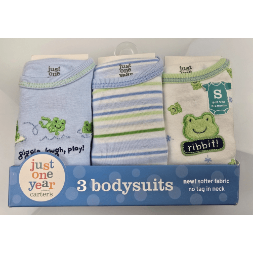 Baby Boy Clothes Just One Year Carters Frog Bodysuits Vintage Y2K Set Lot 0-3