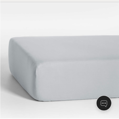 Supersoft Mist Blue Organic Cotton Gauze Baby Crib Fitted Sheet