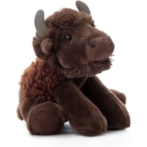 The Petting Zoo Floppy Bison Stuffed Animal Plushie, Gifts for Kids, Wild Onez Wildlife Animals, Bison Plush Toy 9 inches