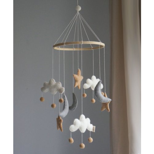 Gamcha - Mobile - Star, Moon, Cloud - Beige