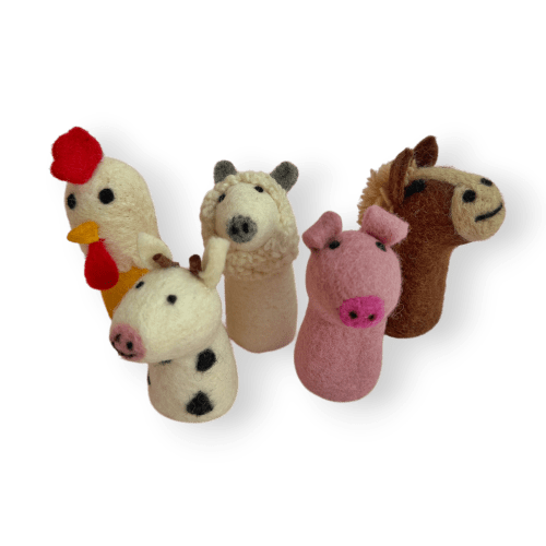 Felt Finger Puppets - Farm Friends - Set of 5