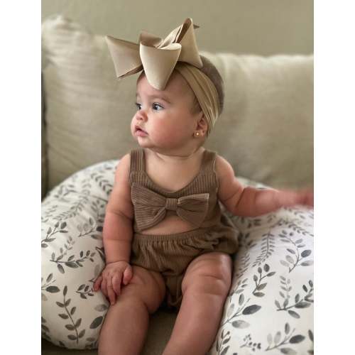 Noah Headband Bow | Oatmeal