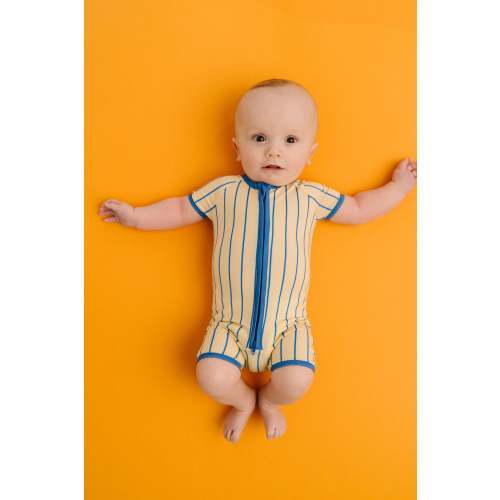 Vintage Stripe Bamboo Short Romper