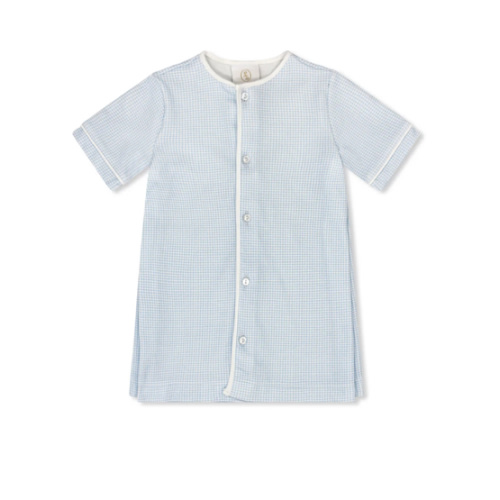 Welcome Little One Daygown - Baby Blue Minigingham Knit (SS25)