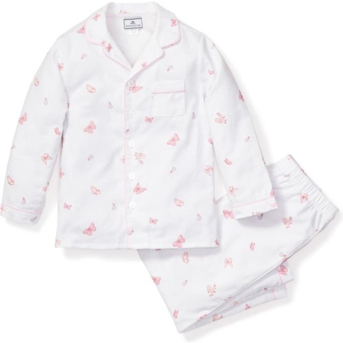 Baby Kids' Butterflies Two-Piece Pajamas, 6-12M, White