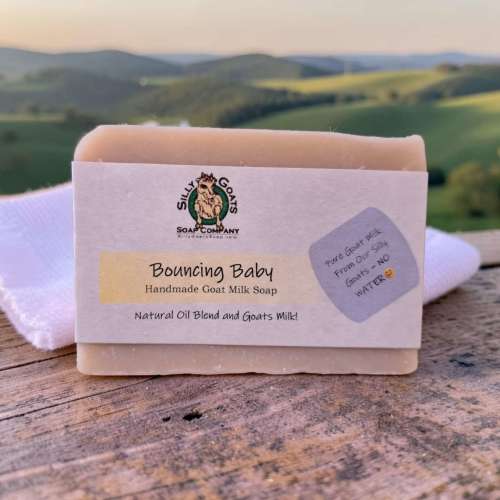 Natural Soap For Baby | Bouncing Baby Soap Bar - Silly Goats Soap Company