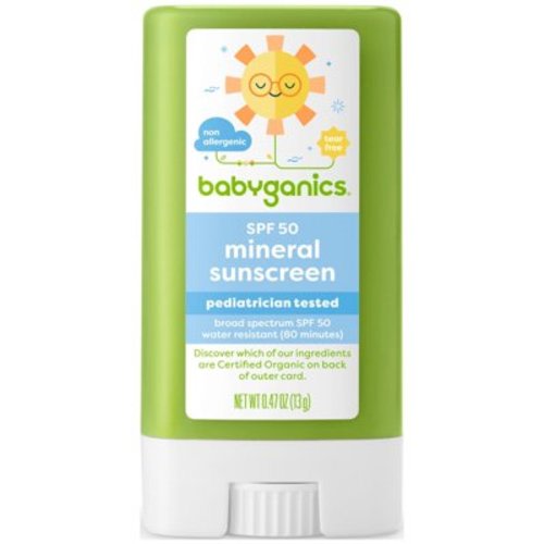 Babyganics Sunscreen Stick 50 SPF, .47oz, Packaging May Vary