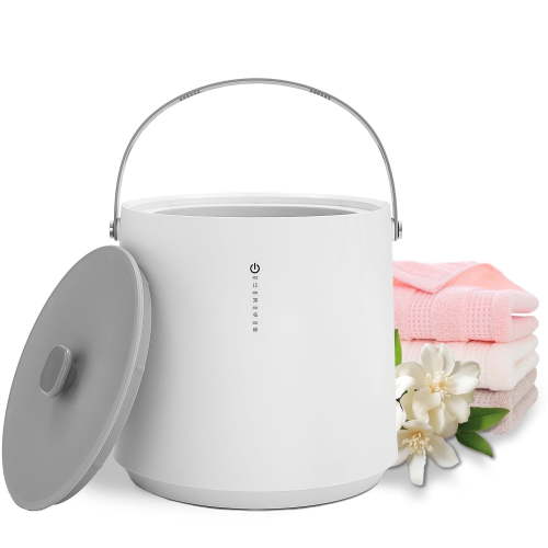 20L Towel Warmer for Bathroom, Large Towel Warmer Bucket Fits Two 40"x80" Oversized Bathrobes, Spa Towel Warmer with Handle, 4 Timer Settings, Luxury bathroom accessories, Grey