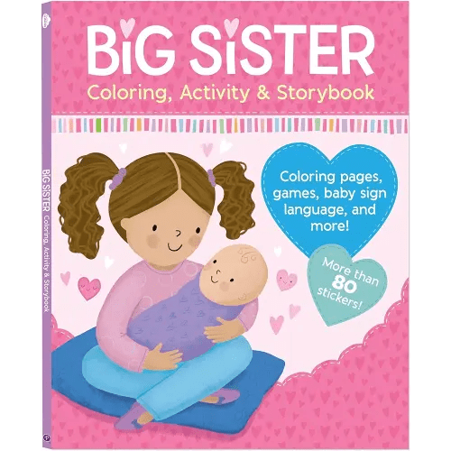 Big Sister Activity Book and Story with More than 80 Stickers - Includes Coloring Pages, Mazes, and More