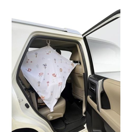 Multi-Use Car Window Shade for Babies & Toddlers, Can be Used as a Nursing Cover and Car Seat Cover, Newborn Essentials, Expecting Mothers and Infants Must Have, Travel Essentials