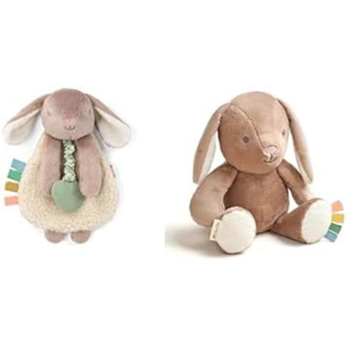 Itzy Ritzy Taupe Bunny Plush Bundle - Includes Bunny Lovey with Teether & Bunny Plush Toy