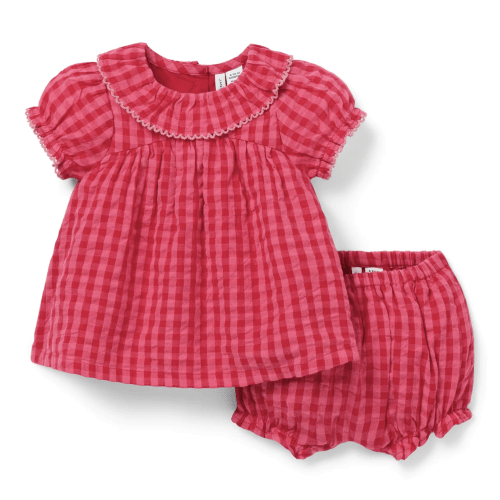 The Gingham Matching Baby Set