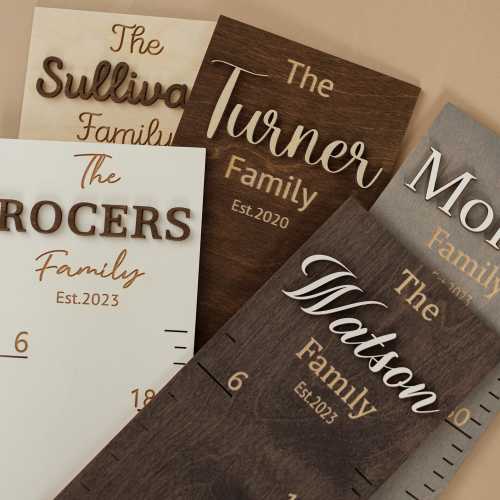 Personalized Wooden Growth Chart: Scandinavian Nursery Decor, Eco-Friendly
