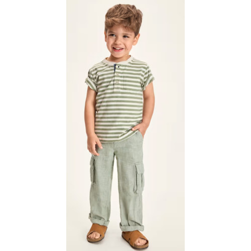 Boys Linen Blend Cargo Pants - Linen Edit - GREEN | Gymboree