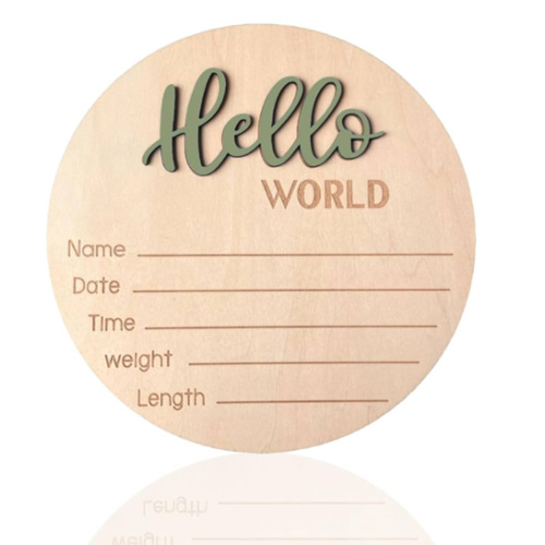 Baby Announcement Sign (Forest Green)