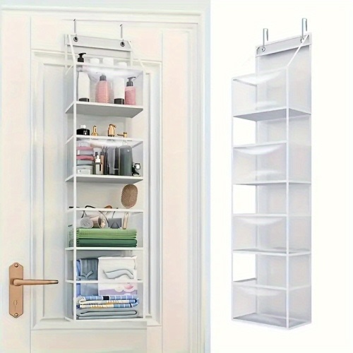 4 6 layer hanging storage bag foldable pu organizer clear - Temu