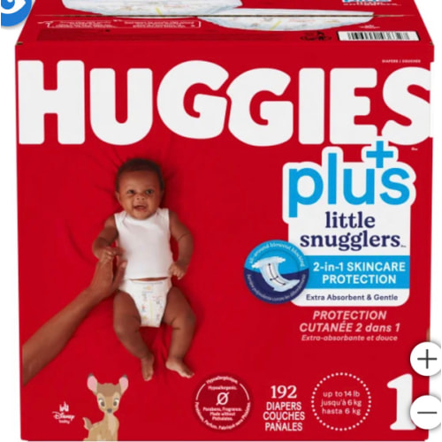 Huggies Little Snugglers Plus Diapers, Size 1